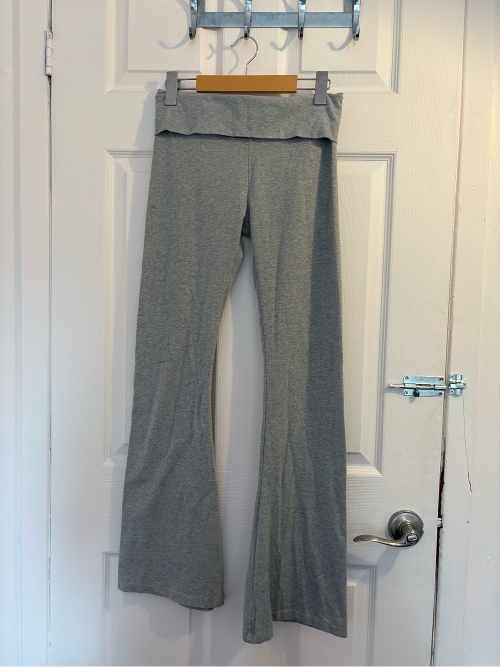 PINK/ Victoria secret Gray Fold-Over Waist Flare Yoga Pants